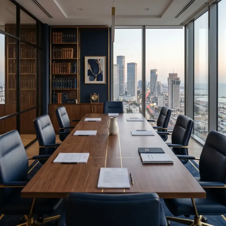 Cabinet d'avocats immobilier en Israël — salle de réunion à Beit Shemesh